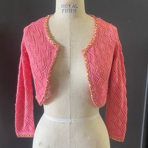 Betsey Johnson knit cropped cardigan